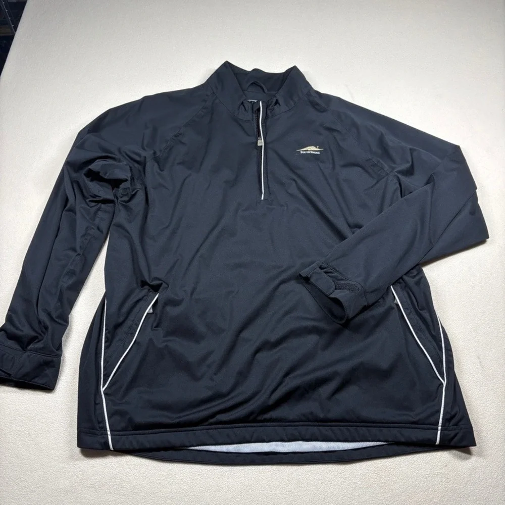 Adidas Mens ClimaProof 1/4 Zip Windbreaker 2XL Black Southshore Golf Jacket‎
